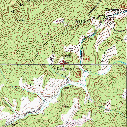 Topographic Map of Epperson Cemetery, VA