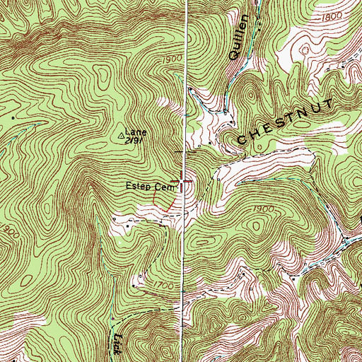 Topographic Map of Estep Cemetery, VA