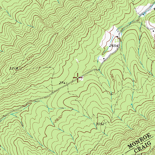 Topographic Map of Ewin Run, VA