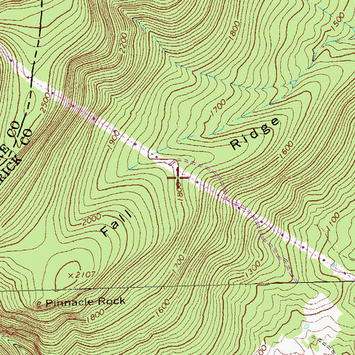 Topographic Map of Fall Ridge, VA