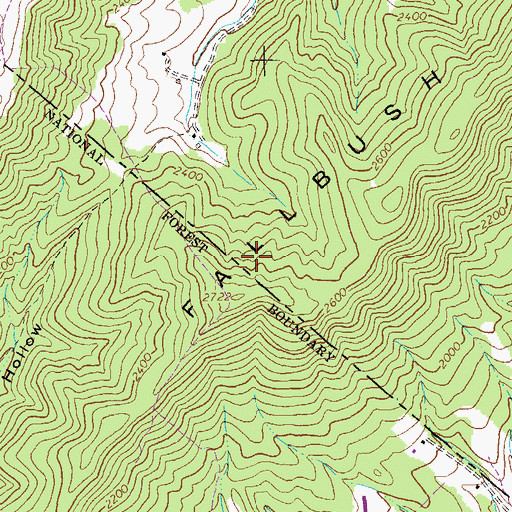 Topographic Map of Fallbush Mountain, VA