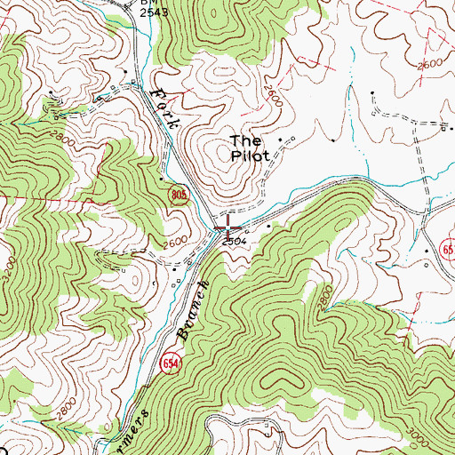 Topographic Map of Farmers Branch, VA
