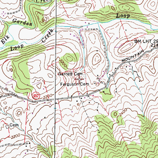 Topographic Map of Ferguson Cemetery, VA