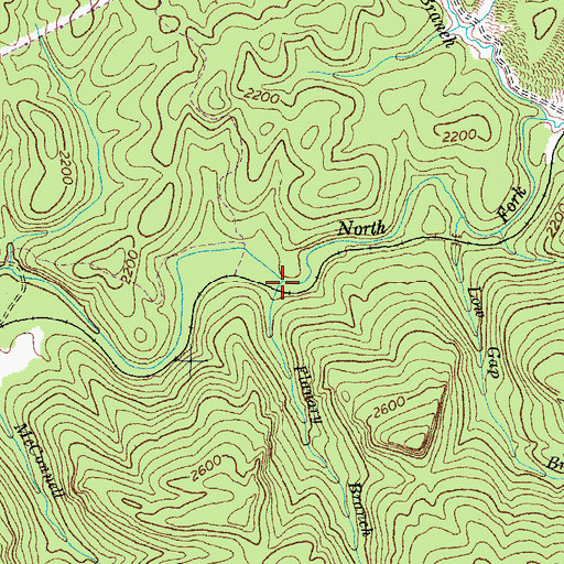 Topographic Map of Flanary Branch, VA