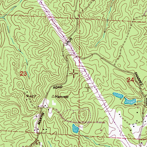 Topographic Map of Loganwood, AL