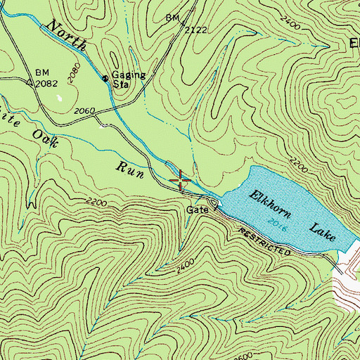 Topographic Map of Flat Run, VA