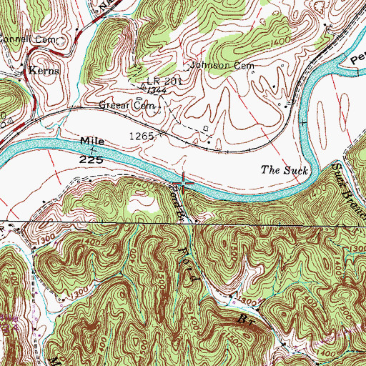 Topographic Map of Ford Branch, VA