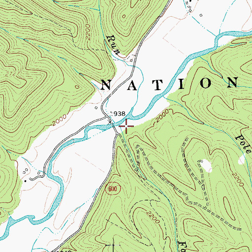 Topographic Map of Ford Run, VA