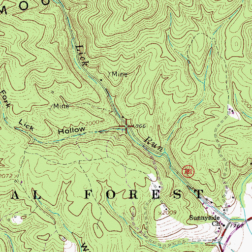 Topographic Map of Fork Lick Hollow, VA