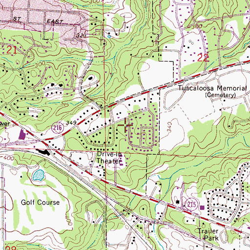 Topographic Map of Lynn Haven, AL