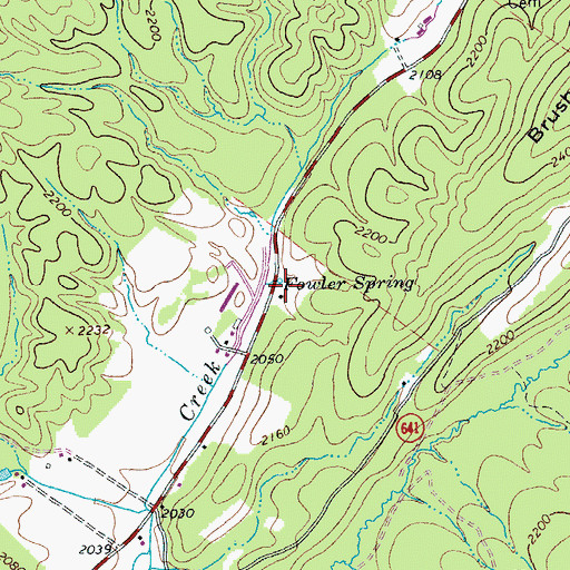 Topographic Map of Fowler Spring, VA