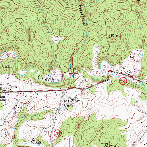Topographic Map of Fox Hollow, VA