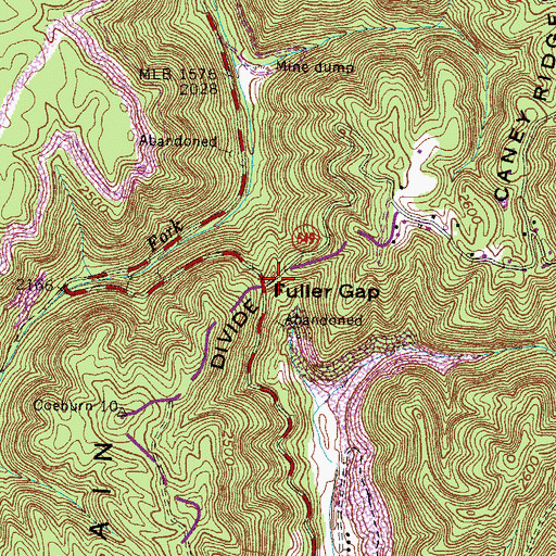 Topographic Map of Fuller Gap, VA
