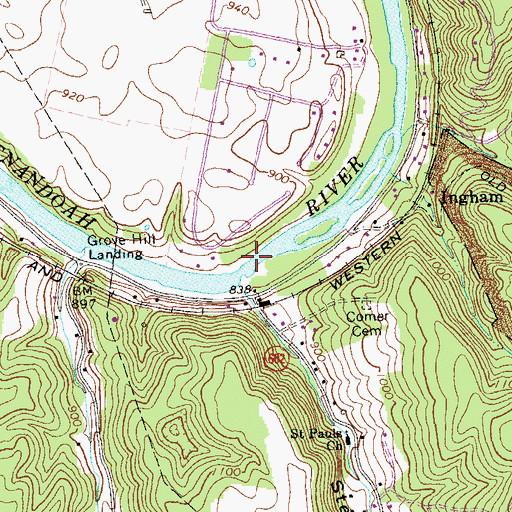Topographic Map of Fultz Run, VA