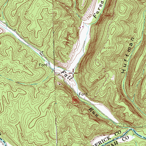 Topographic Map of Furnace Run, VA