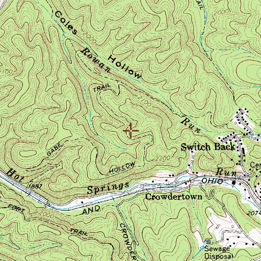 Topographic Map of Gabe Hollow Trail, VA