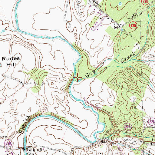 Topographic Map of Gap Creek, VA