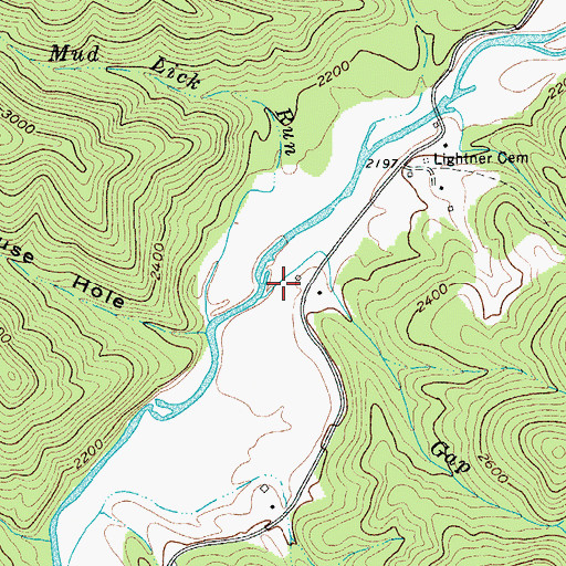 Topographic Map of Gap Run, VA