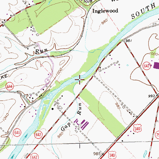 Topographic Map of Gap Run, VA