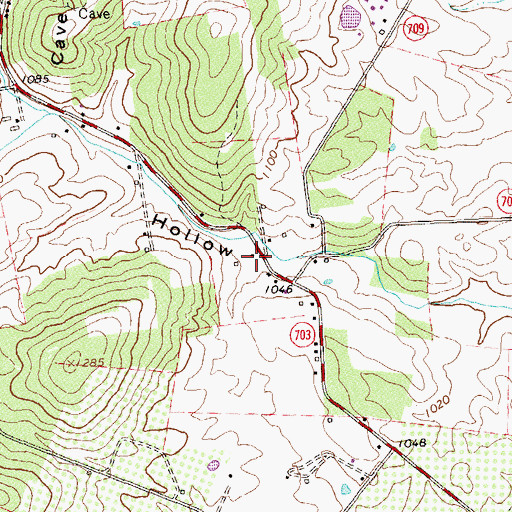 Topographic Map of Garlic Hollow, VA