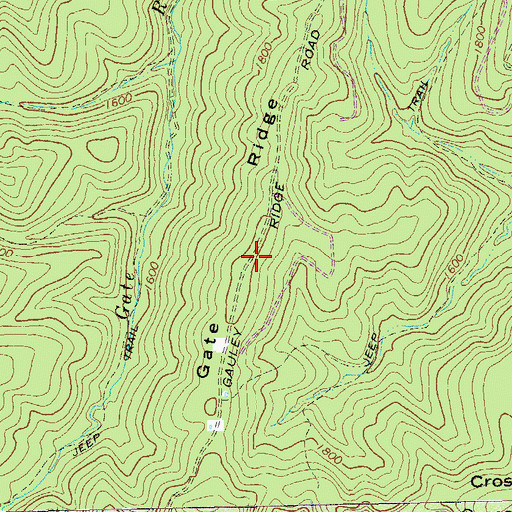 Topographic Map of Gate Ridge, VA