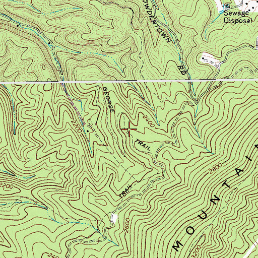 Topographic Map of George Trail, VA