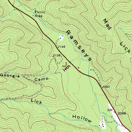 Topographic Map of Georgia Camp Hollow, VA