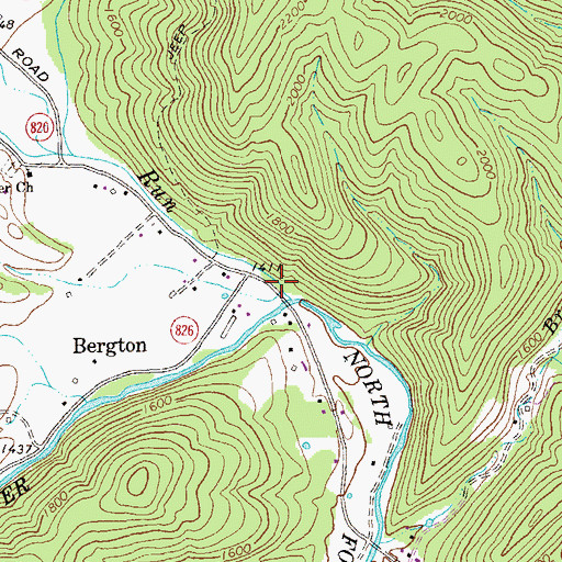 Topographic Map of German River, VA