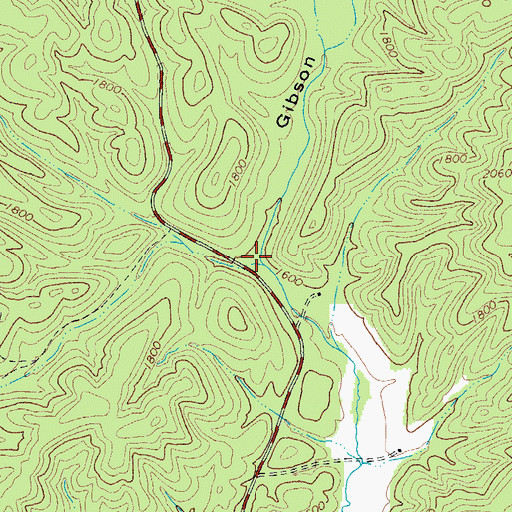 Topographic Map of Gibson Hollow, VA