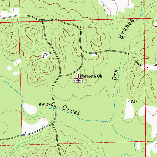 Topographic Map of Nazareth Cemetery, AL