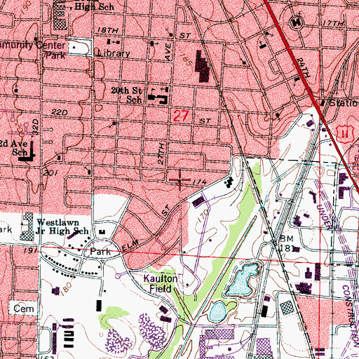Topographic Map of New Home Baptist Church, AL
