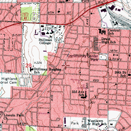 Topographic Map of New Home Church of God in Christ, AL