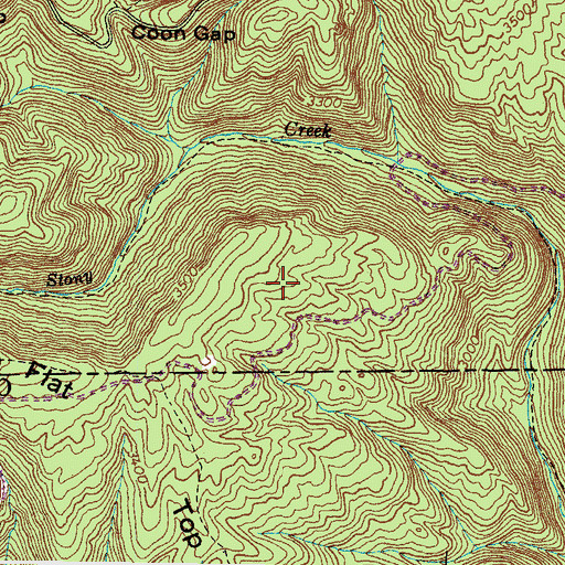 Topographic Map of Glades Wildlife Management Area, VA