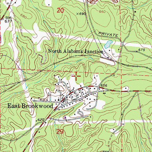 Topographic Map of New Slope Mine, AL