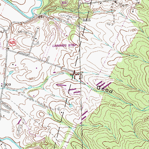 Topographic Map of Good Hollow, VA