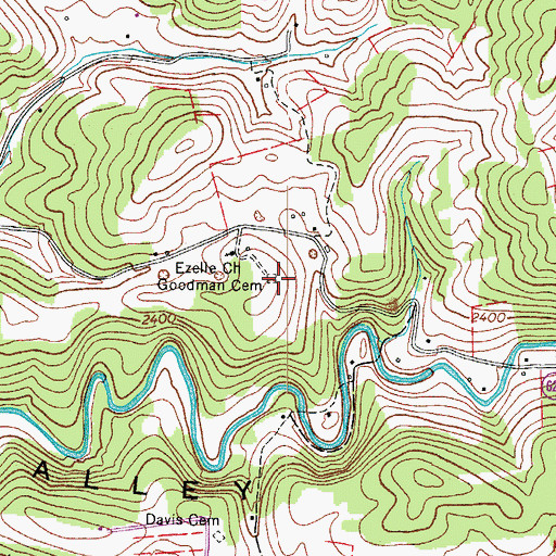 Topographic Map of Goodman Cemetery, VA