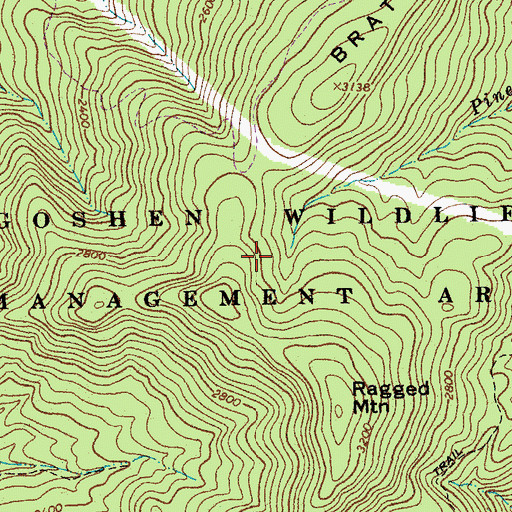 Topographic Map of Goshen Wildlife Management Area, VA
