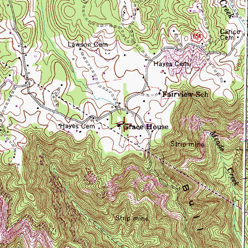 Topographic Map of Grace House, VA
