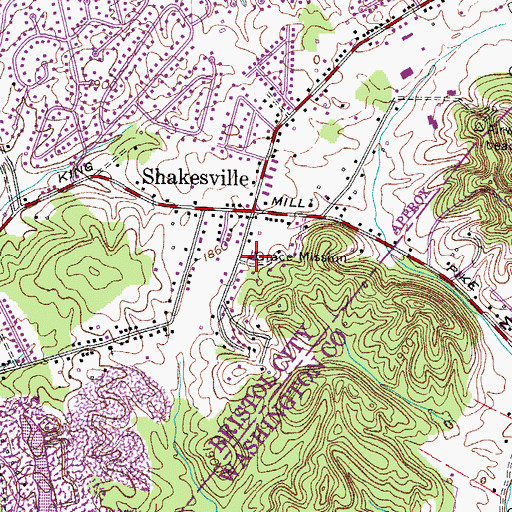 Topographic Map of Grace Mission, VA