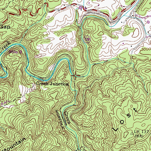 Topographic Map of Green Cove Creek, VA