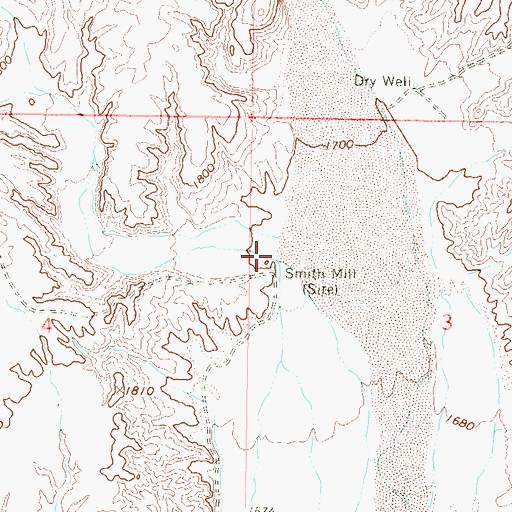 Topographic Map of Old Smith Mine, AZ