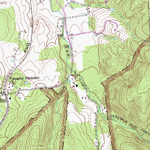 Topographic Map of Green Hollow, VA