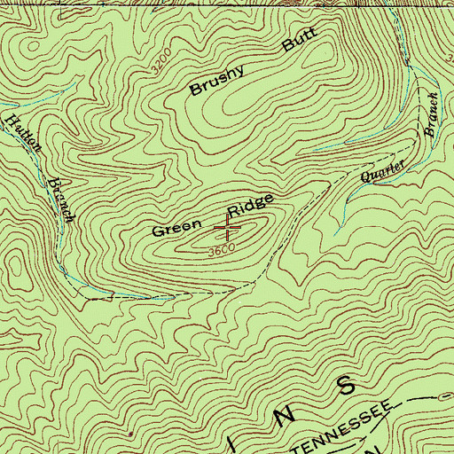 Topographic Map of Green Ridge, VA