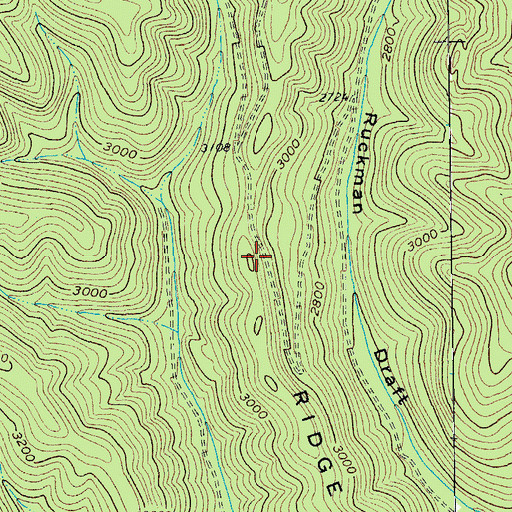 Topographic Map of Gregory Ridge, VA