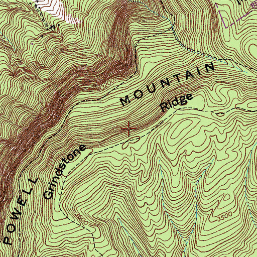 Topographic Map of Grindstone Ridge, VA