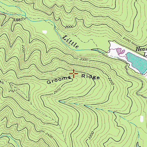 Topographic Map of Grooms Ridge, VA