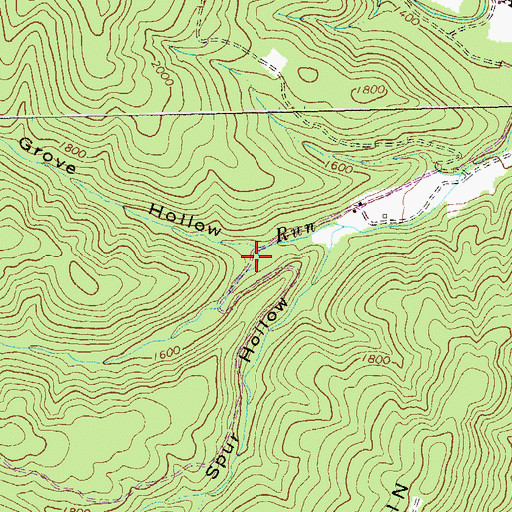Topographic Map of Grove Hollow, VA