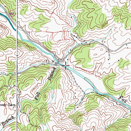 Topographic Map of Guffey Creek, VA