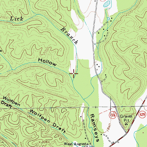 Topographic Map of Gum Corner Hollow, VA