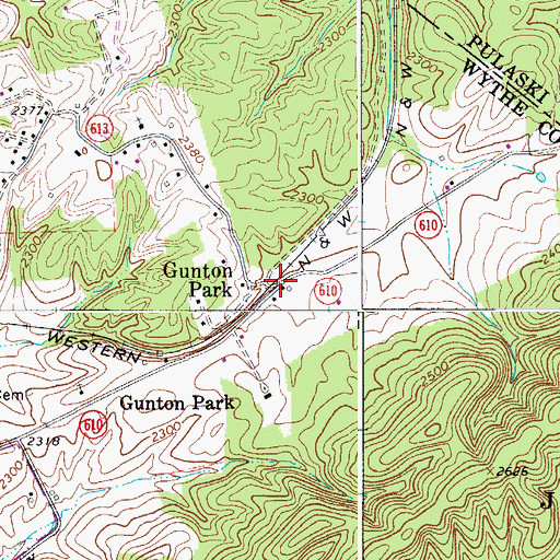 Topographic Map of Gunton Park, VA